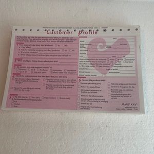 Mary Kay customer beauty profiles consultant, Bundle 75 skin care printed in USA